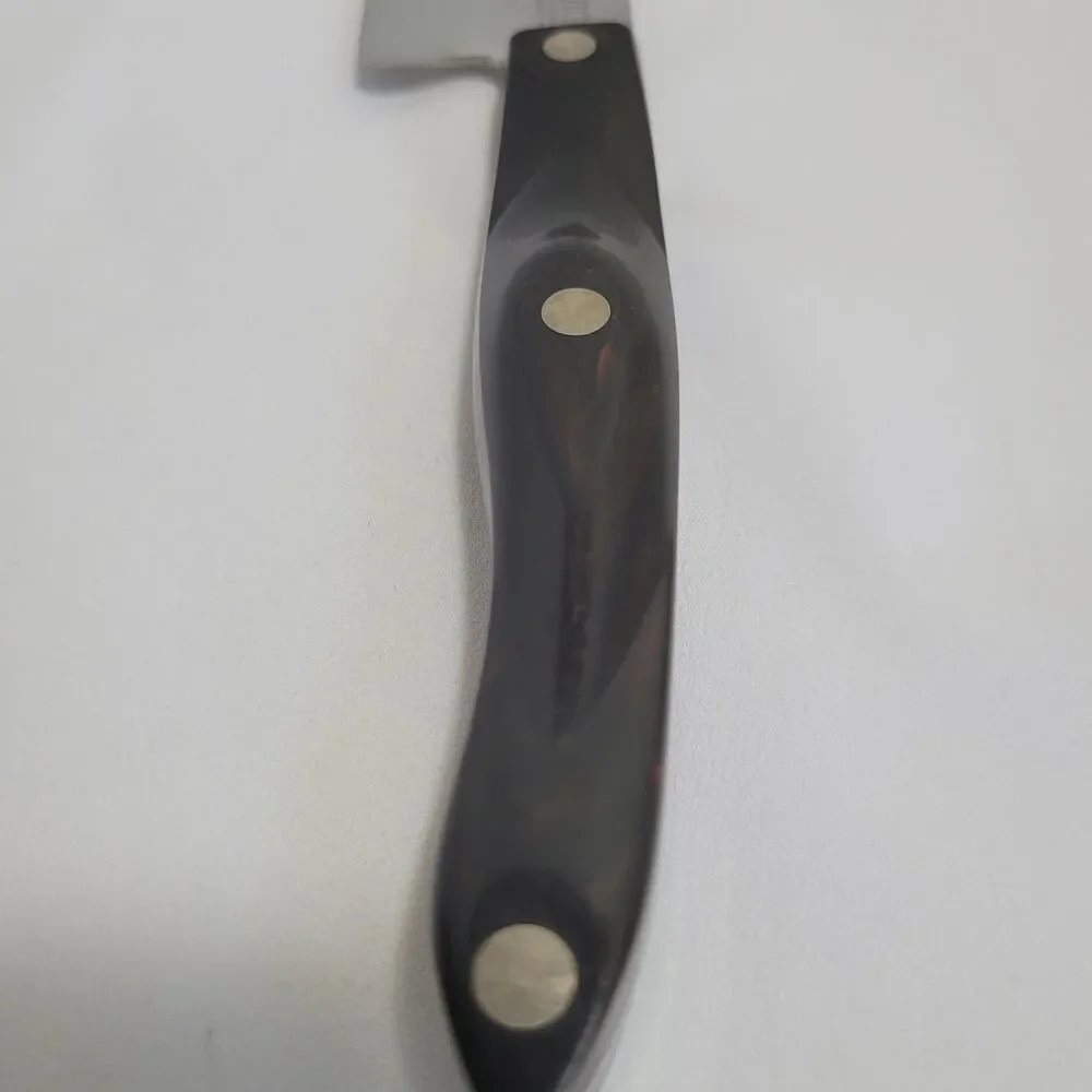 Cutco 1728 JI 7-5/8 Petite Chef Knife Brown Marbled Handle USA *flawed